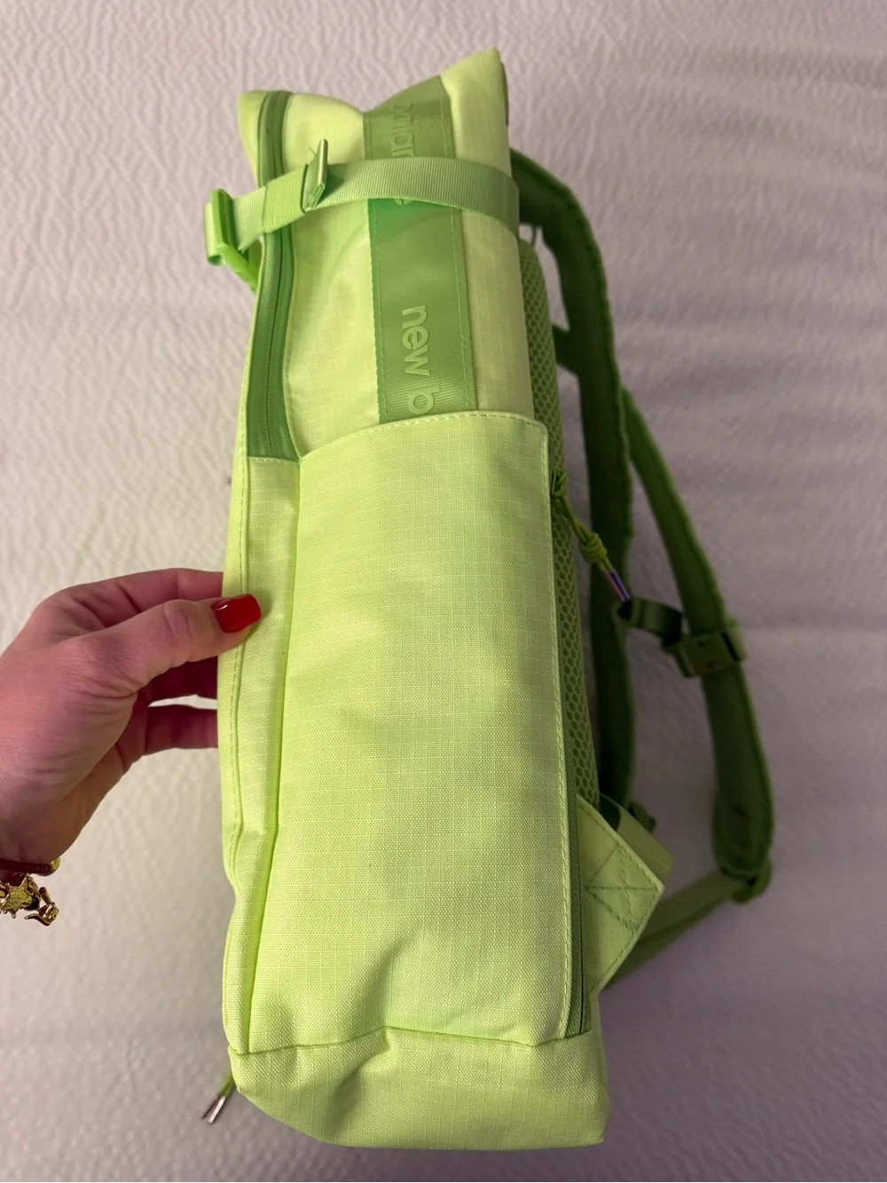 New Balance Nationals Outdoor 2024 Backpack Lime Green Athletic Bag
